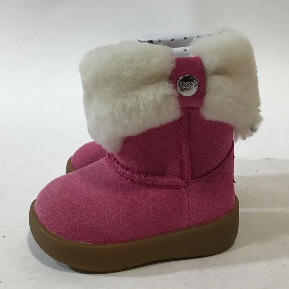 NEW!! Infant Girls UGG Ramona Pink Suede Boot Size 0/1 XS 0-6 Months